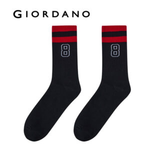 Giordano MEN'S 77% COTTON 21% POLYES7ER 2% ELASTANE KNITTED SOCKS (2 PCS/PKG)