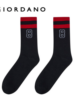 Giordano MEN'S 77% COTTON 21% POLYES7ER 2% ELASTANE KNITTED SOCKS (2 PCS/PKG)
