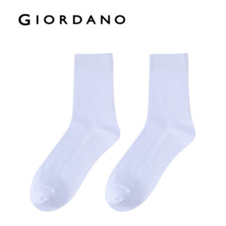 Giordano MEN'S 78% COTTON 21% POLYESTER 1% ELASTANE KNITTED SOCKS (2 PC5/PKG)