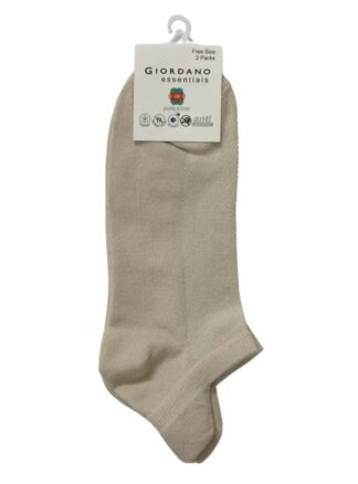 Giordano MEN'S 79% COTTON 19% POLYESTER 2% ELASTANE KNITTED SOCKS (2 PCS/PKG)