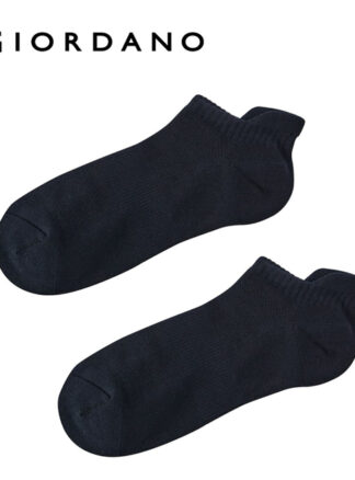 Giordano MEN'S 75% COTTON 24% POLYESTER 1% ELASTANE KNITTED SOCKS (2 PCS/PKG)