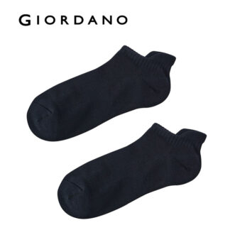 Giordano MEN'S 75% COTTON 24% POLYESTER 1% ELASTANE KNITTED SOCKS (2 PCS/PKG)