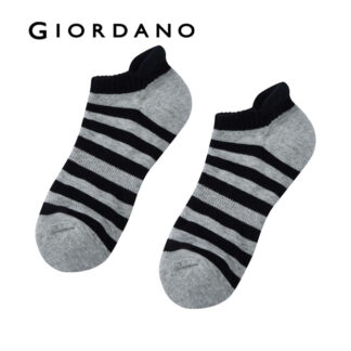 Giordano MEN'S 77% COTTON 22% POLYES7ER 1% ELASTANE KNITTED SOCKS (2 PCS/PKG)