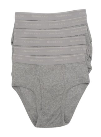 Giordano Men's 100% Cotton Knitted Briefs (6PCS/PKG)