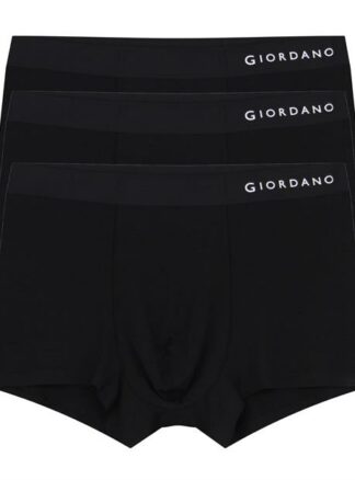 Giordano Mens's 91% Modal 9% Elastane Knitted Underpants (3PCS/PKG)