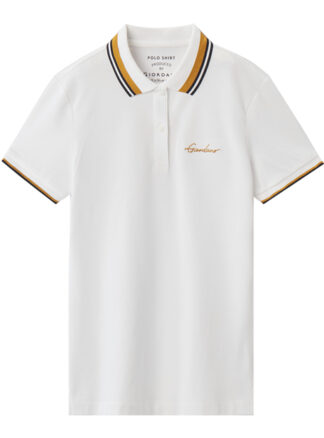 Giordano Women's 97% Cotton 3% Lycra Knitted Polo Shirt