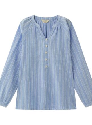 Giordano Women's 55% Linen 45% Cotton Woven Shirt