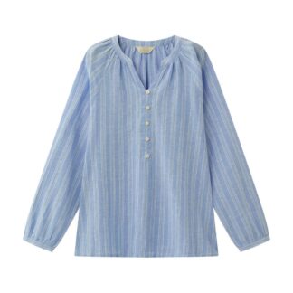 Giordano Women's 55% Linen 45% Cotton Woven Shirt