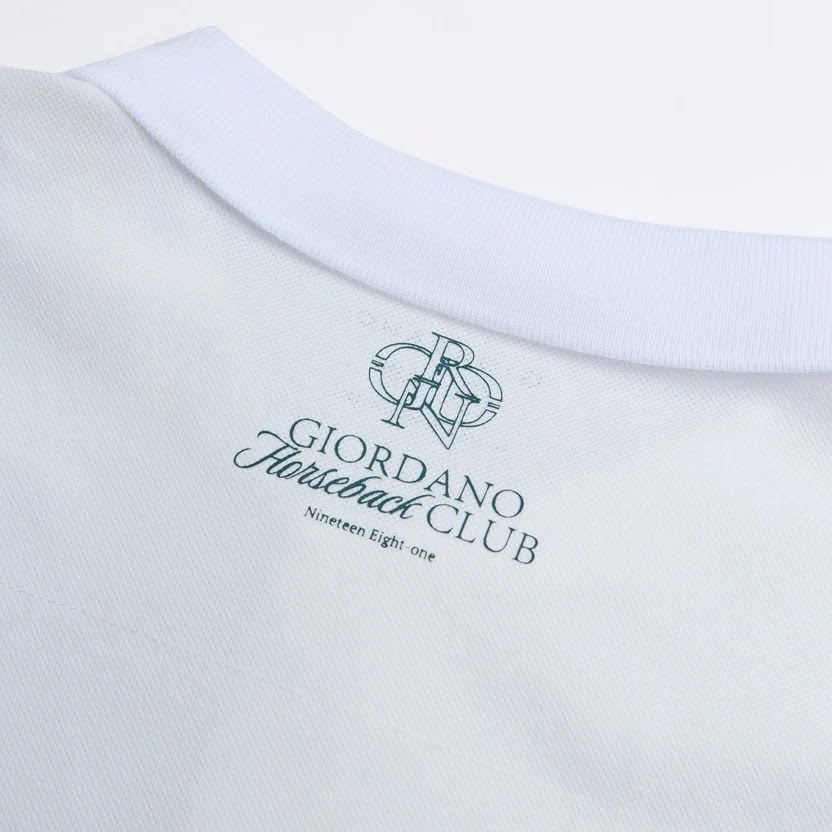 Giordano Men's Slim Fit Club House Embroidered Polo