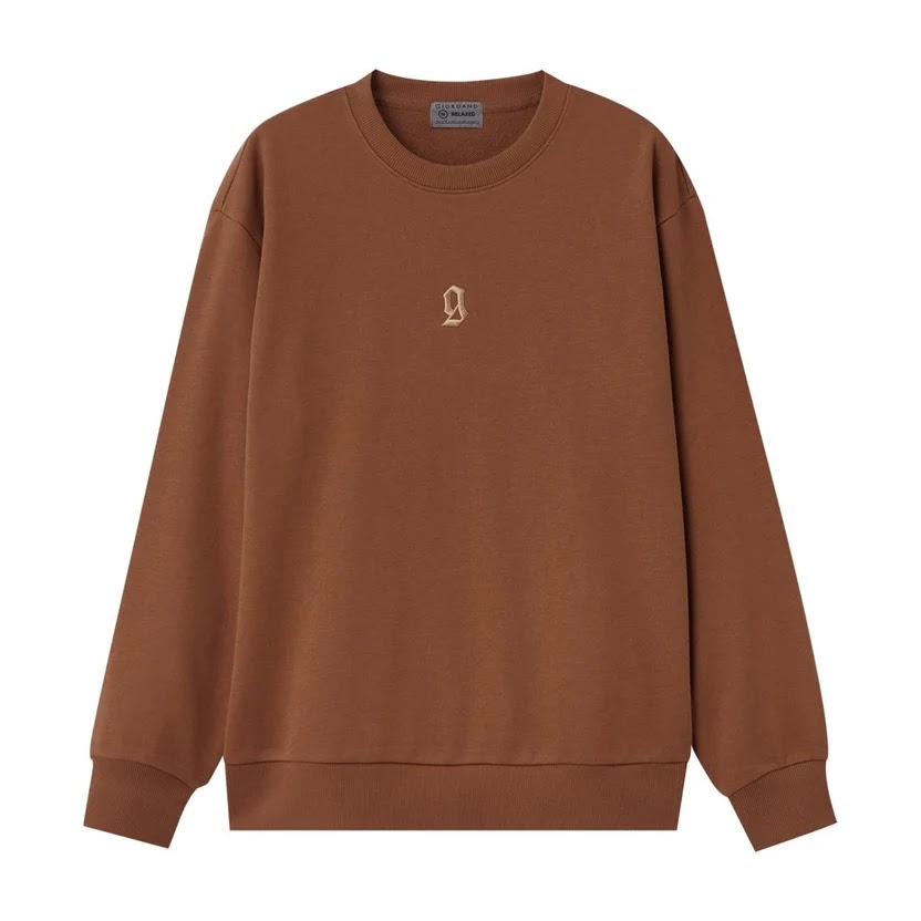 Giordano Men's Cotton Polyester French Terry Crew Neck Sweatshirt 2 Giordano Men's Cotton Polyester French Terry Crew Neck Sweatshirt
