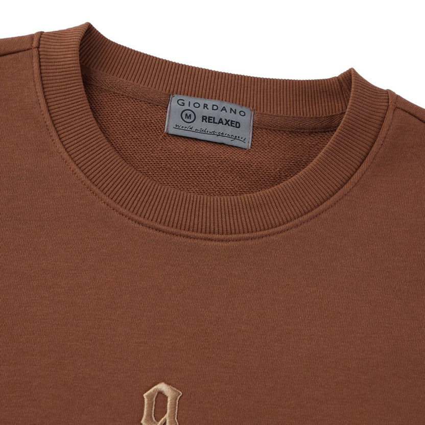 Giordano Men's Cotton Polyester French Terry Crew Neck Sweatshirt 3 Giordano Men's Cotton Polyester French Terry Crew Neck Sweatshirt