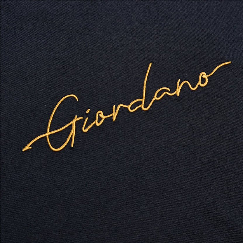 Giordano Men's Slim Fit Cotton Signature Print Tee