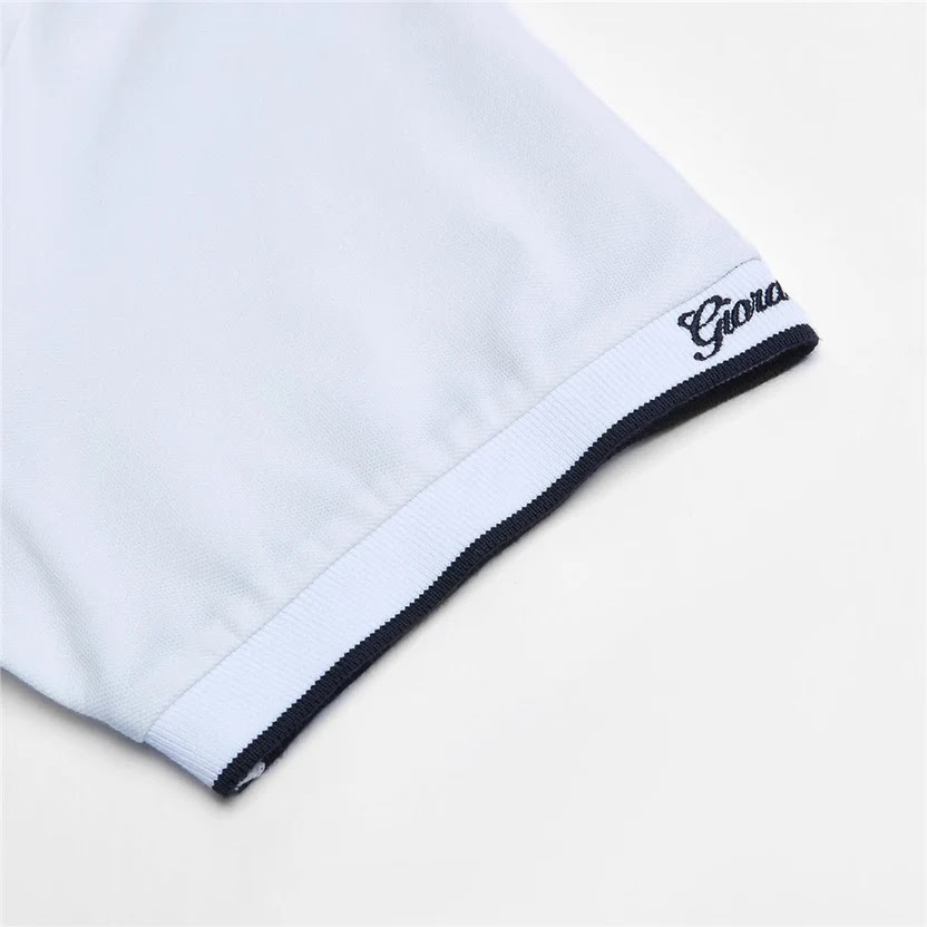 Giordano Men's Cotton Slim Pique Polo With Small Lion Embroidery