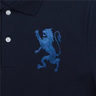 Giordano Men's Slim Fit 3D Lion Embroidery Lycra Pique Polo
