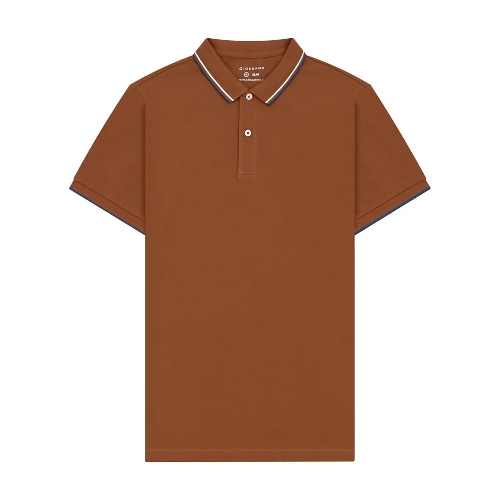 Giordano Men's Cotton Lycra Pique Slim Fit Polo