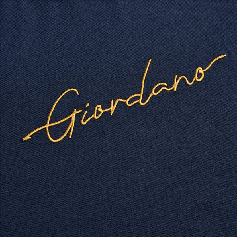 Giordano Men's Slim Fit Cotton Signature Print Tee