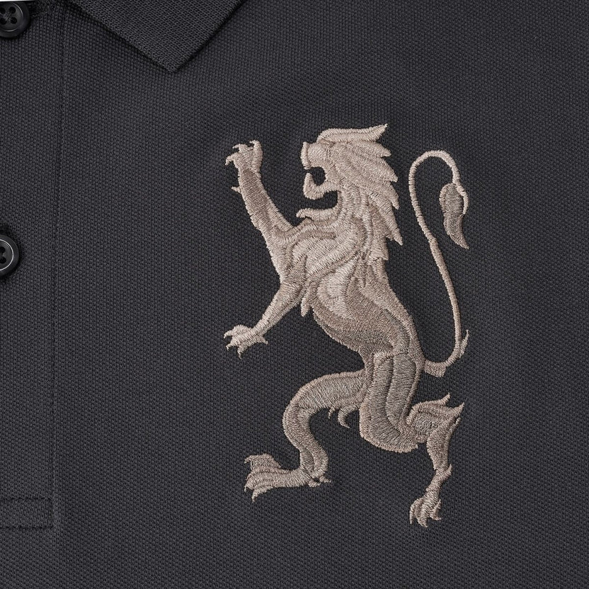 Giordano Men's 3D Lion Bold Embroidery Slim Fit Polo
