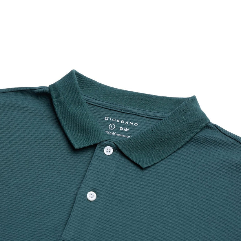 Giordano Men's Slim Waffle Knit Premium Polo 3 Giordano Men's Slim Waffle Knit Premium Polo