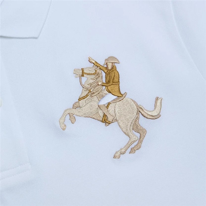 Giordano Men's Slim Fit Napoleon Embroidery Lycra Pique Polo