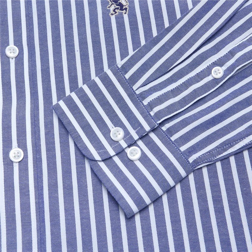 Giordano Men’s Cotton Slim Oxford Shirt with Embroidery