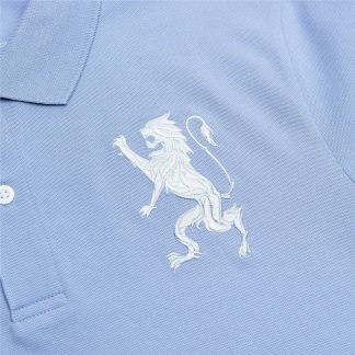 Giordano Men's Slim Fit 3D Lion Embroidery Lycra Pique Polo