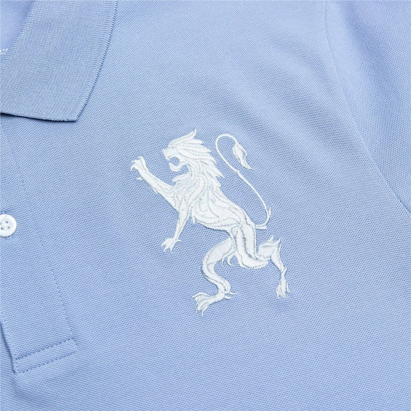 Giordano Men's Slim Fit 3D Lion Embroidery Lycra Pique Polo