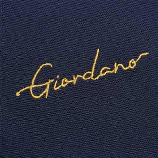 Giordano Men's Slim Pique Polo With Contrast Collar & Signature Embroidery