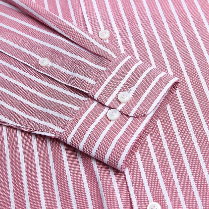 Giordano Men’s Cotton Slim Oxford Shirt with Embroidery
